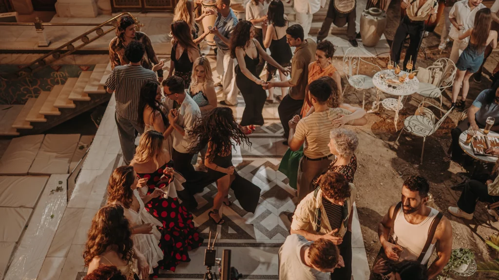 Inna en el rodaje del videoclip de "Morenito"