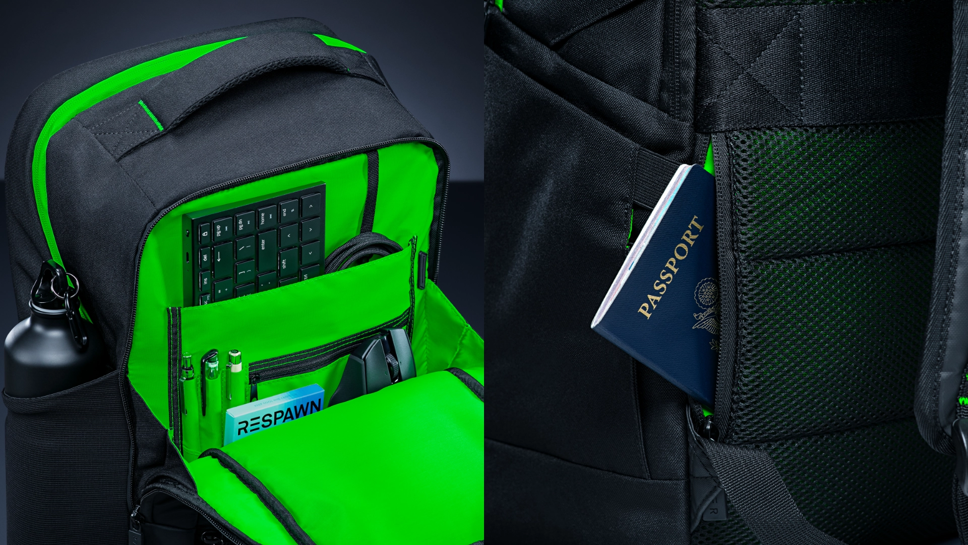 Detalle bolsillos de la mochila Rogue Backpack V4