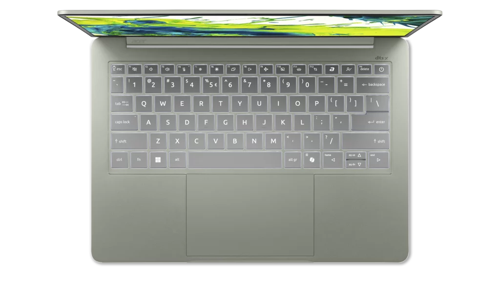Vista del teclado del Swift Air 14