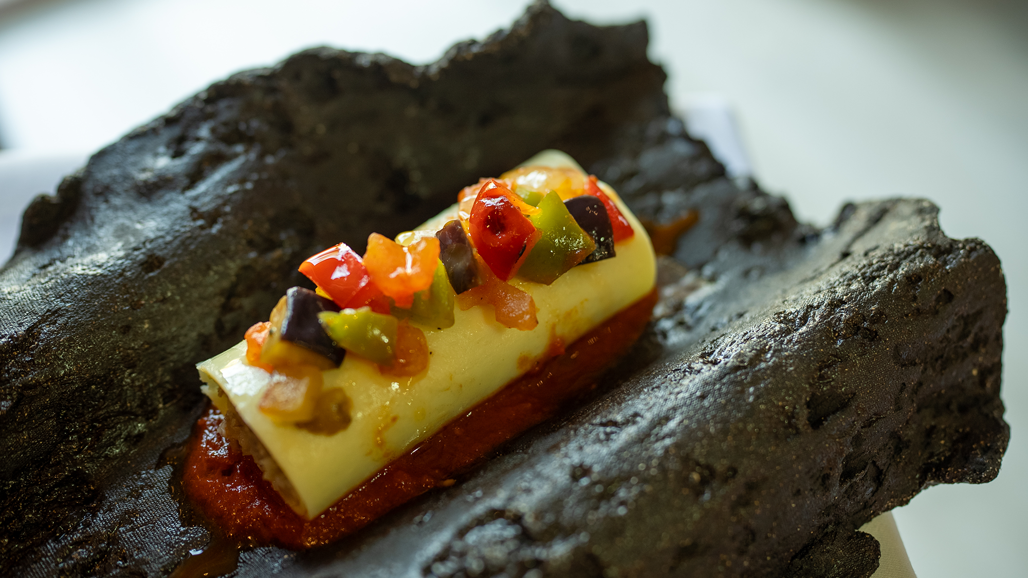 Canelón con samfaina de Cal Mingu