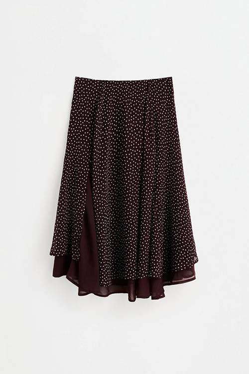 Falda mini lunares (19,99 €)