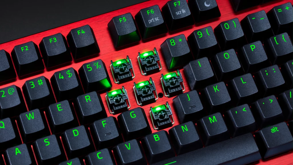 Switches del Razer Huntsman V3 Pro Tenkeyless 8KHz Sentinels Edition