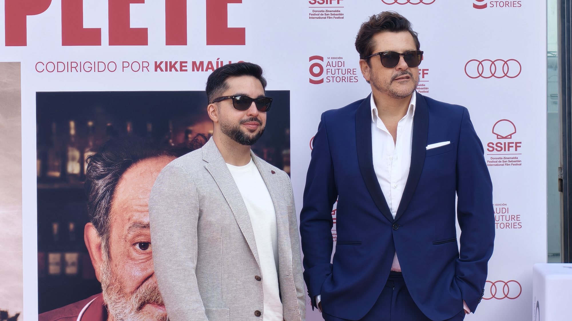 Los directores del cortometraje "El Triplete", Rodrigo Olmedo y Kike Maíllo