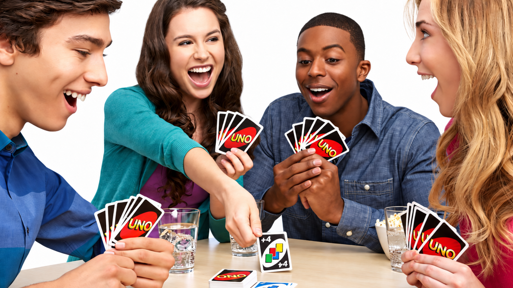 Jugadores disfrutando del UNO