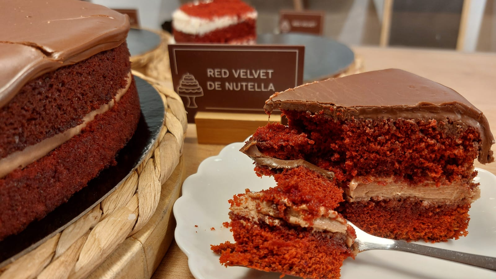 Muestra de un pastel Red Velvet